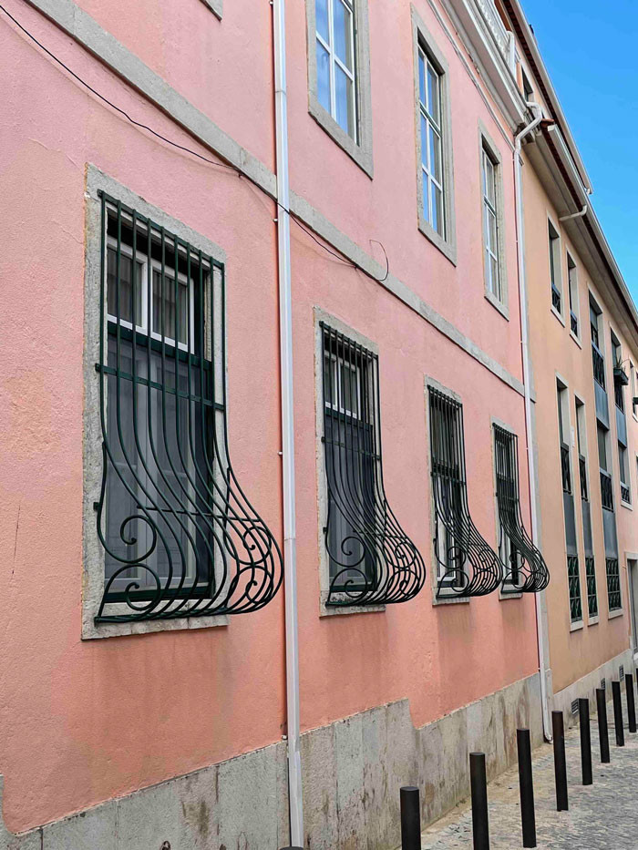 13. Window grills with a buldge