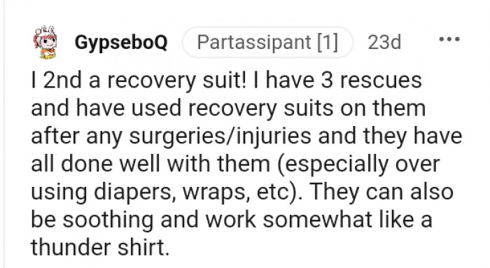 6. This Redditor supports the recovery suit idea