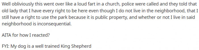 I still have a right to use the park