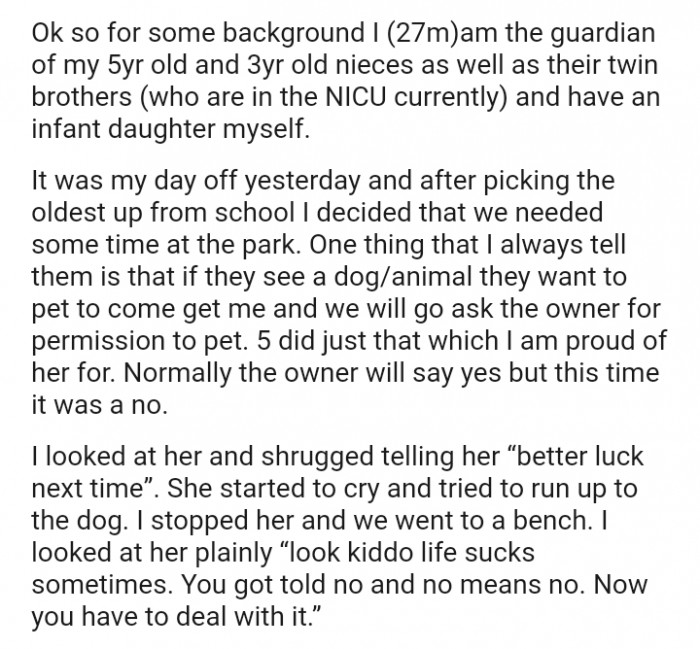 The owner will say yes, but this time, it was a no