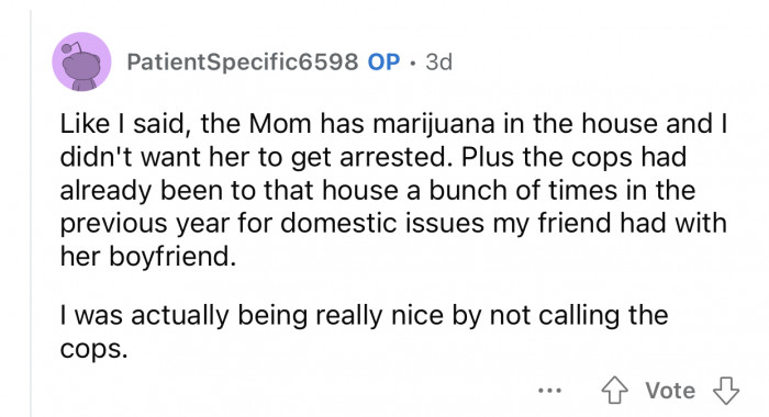 The dog issue could have implicated the mom in more crimes.