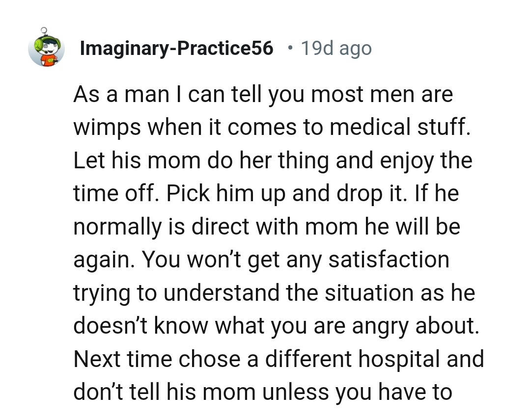 Most men can be wimps