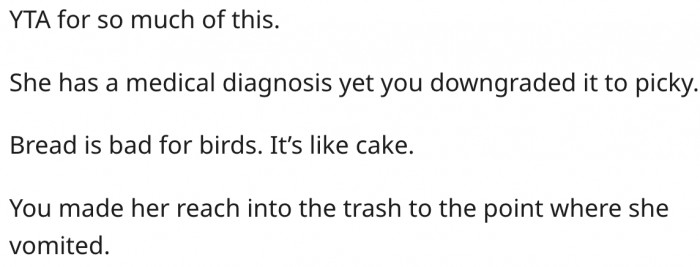 5. Bread is not healthy for birds.