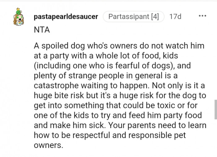 It's a huge risk for the dog to get into something