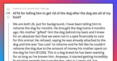 Redditor Starves Because Her Husband Spends All Of Their Money On His Dog