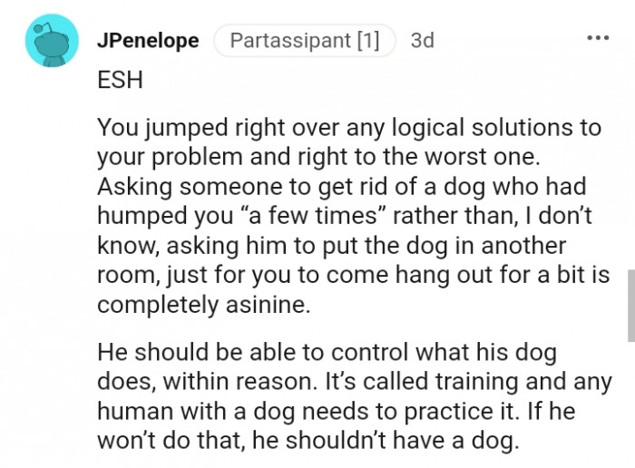 He should be able to control what his dog does