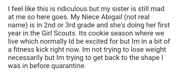 The OP shares that the sister is still angry about their actions