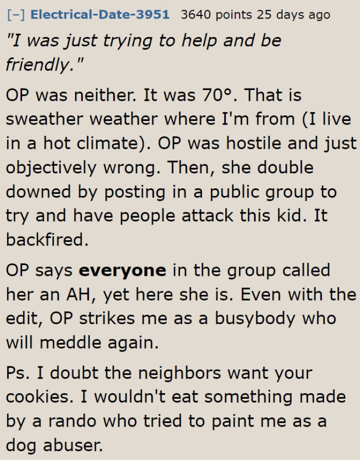 The woman gets bashed for still trying to defend her attitude despite being in the wrong.