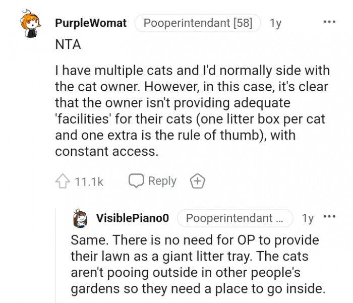 It's clear the owner isn't adequately caring for their cats