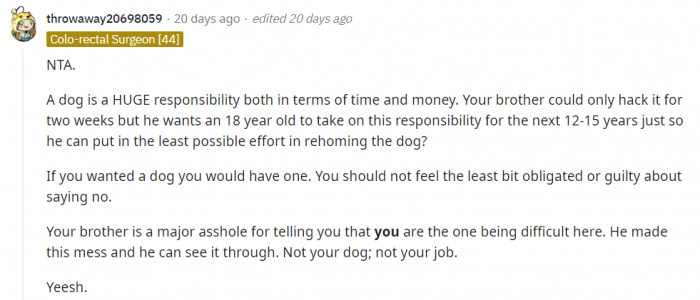 It shouldn't be expected of OP to take on a huge responsibility like this.