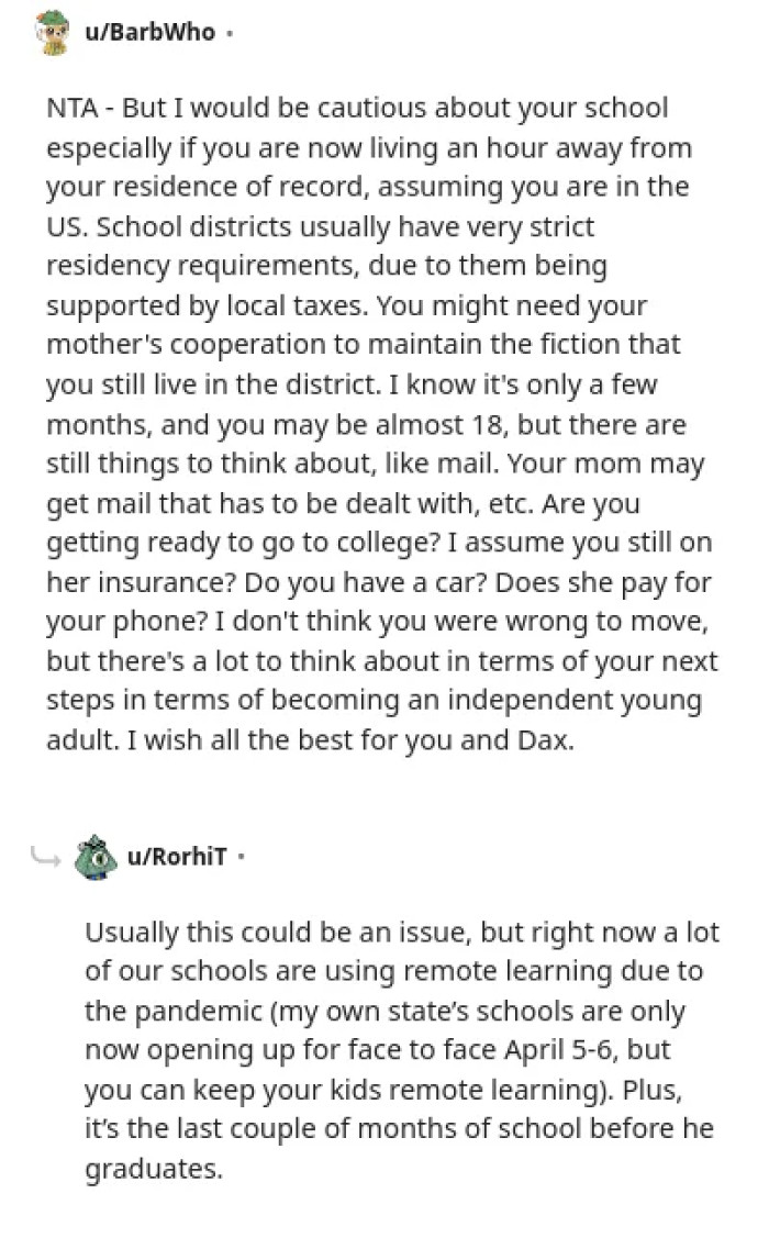 There are some things that the OP needs to settle with his school after he moves out.