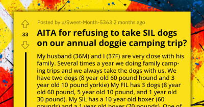 Woman Refuses To Take Her Sister-In-Law's Dogs To Their Annual 4th July Doggie Camping Trip, Redditors React