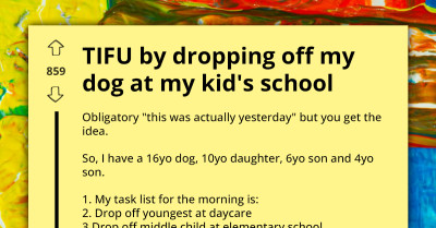 Hilarious - Man Unintentionally Drops Off His Dog At Son's School, Kids At Class Have A Blast With The Canine