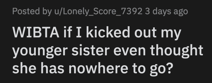 She refused and said she was a guest in their home who shouldn't have to contribute anything.