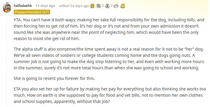 The people of Reddit didn't hesitate to rip into the father, condemning his actions.