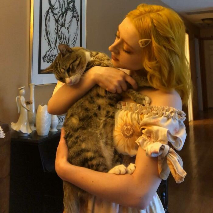 49. My Friend Texted Me This Beautiful Picture Of Her Affectionately Holding Her Cat That Reminds Me Of The Works Of Batoni Pompeo And Artemisia Gentileschi
