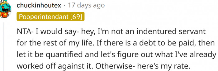 If there is debt to be paid...