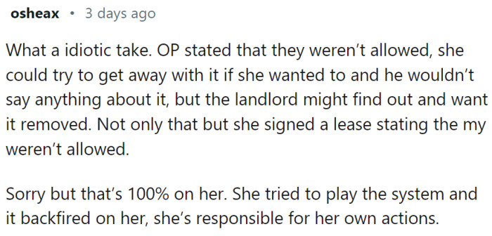 She tried to play the system and lost. No right to get angry.