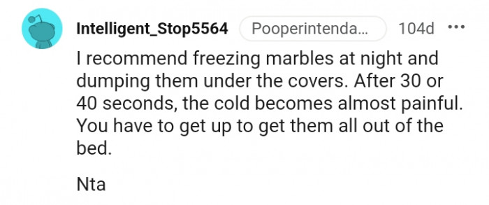 When the cold becomes almost painful