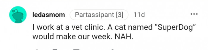 From someone who works at the vet's clinic