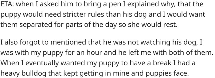 OP shared some details