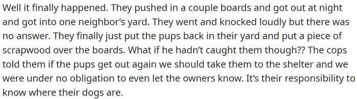 The cops advised them what to do