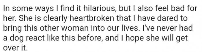 I hope she gets over it