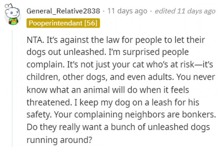 7. This user brought up a good point: the cat isn't the only one bothered by this.