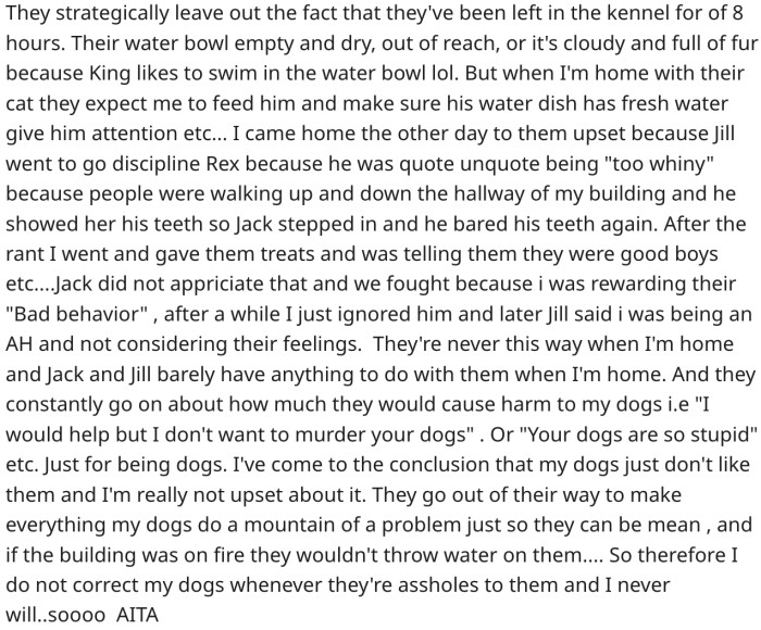 Is she wrong for rewarding bad behavior? Reddit responds.