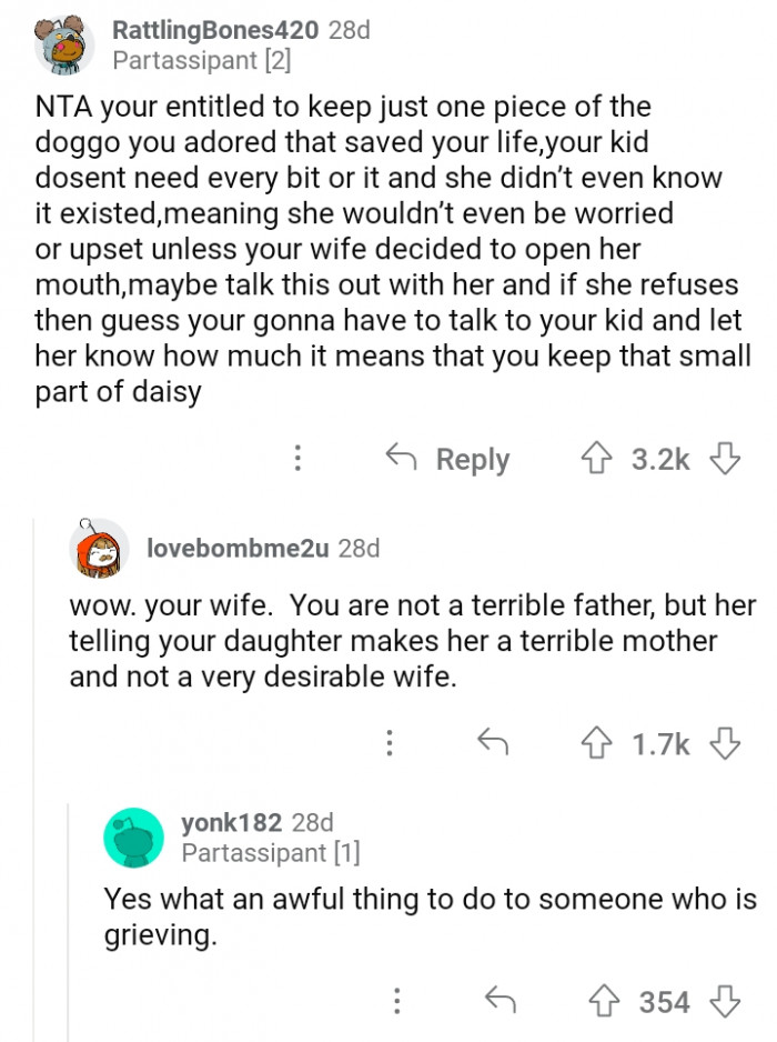 #5 I mean, the kid's innocence would've understood it better than your wife.