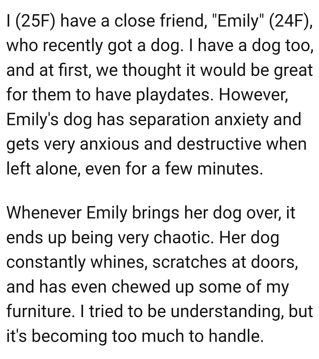 The OP kicks off her story