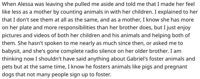The daughter made Grandma feel as if she said something wrong, when we can all agree poor Grandma did nothing wrong.