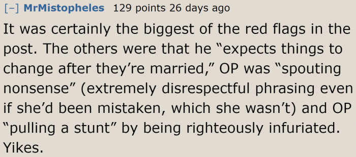 She needs to run away from this man.