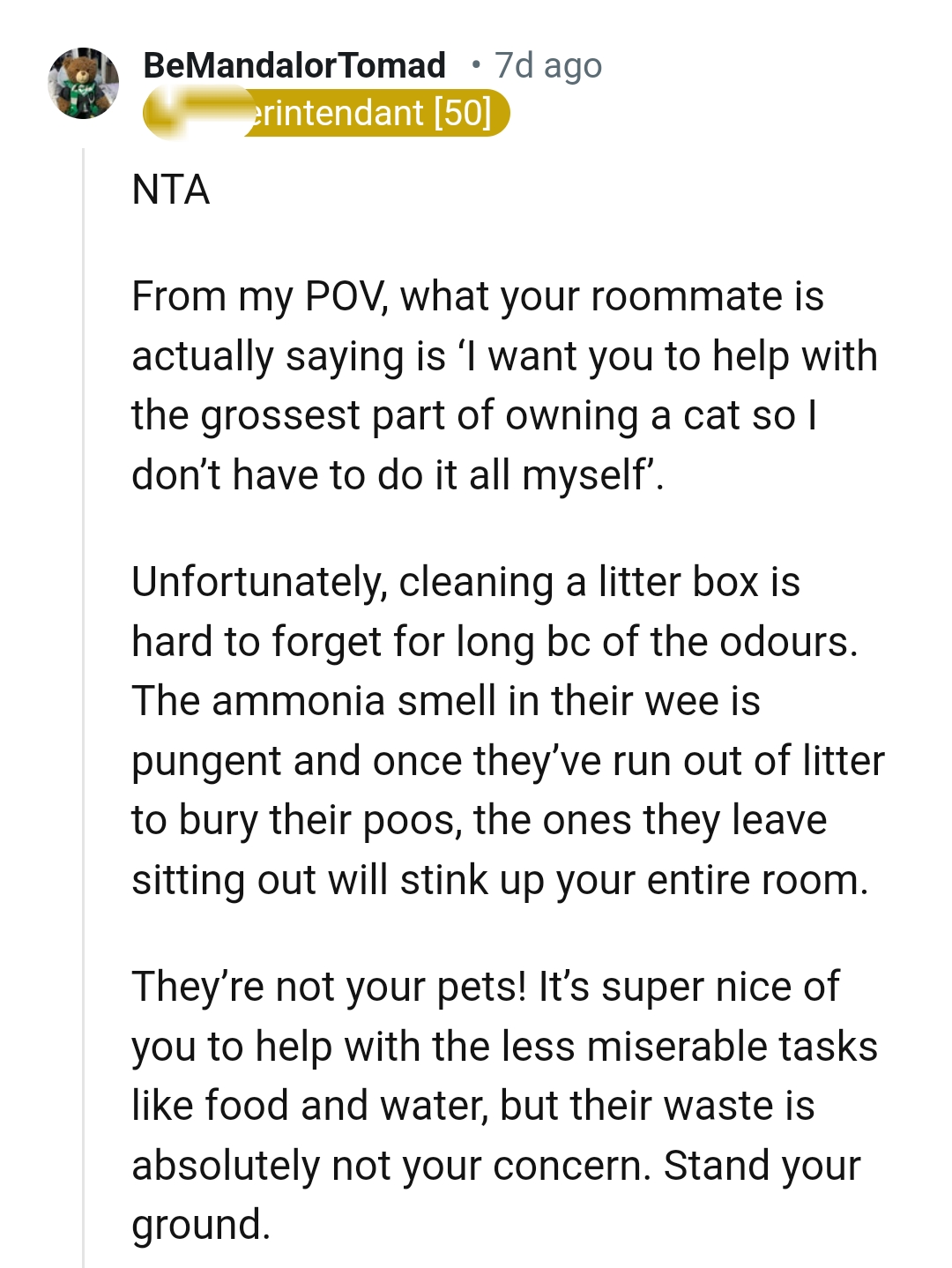 They're not the OP's pets