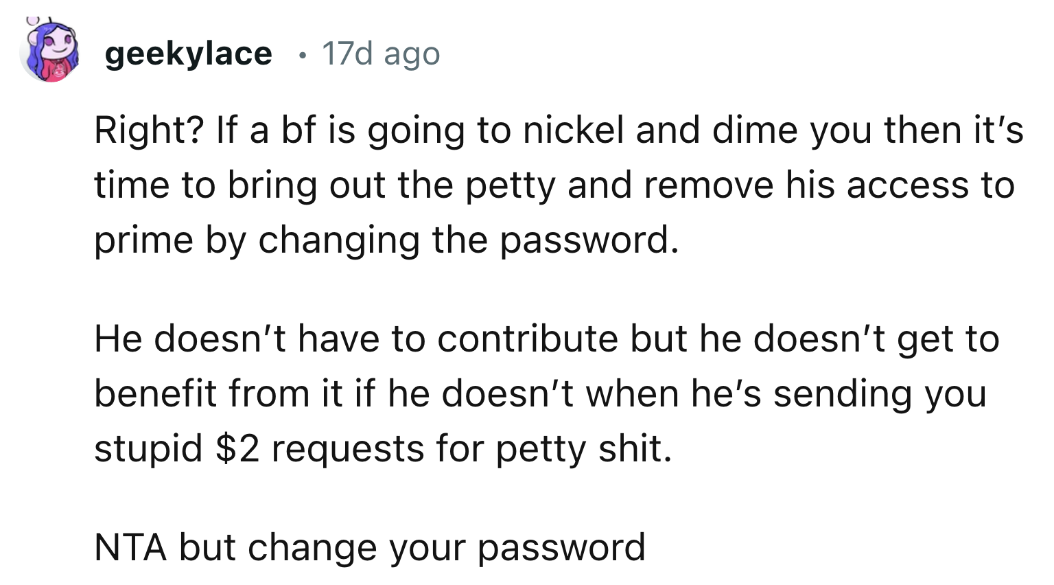 If He Doesn't Want To Contribute, He Should't Use It At All