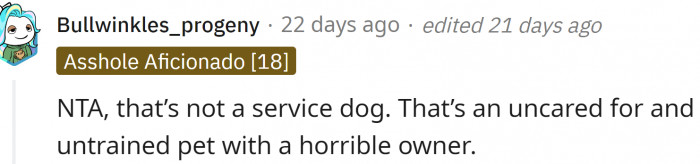That’s not a service dog