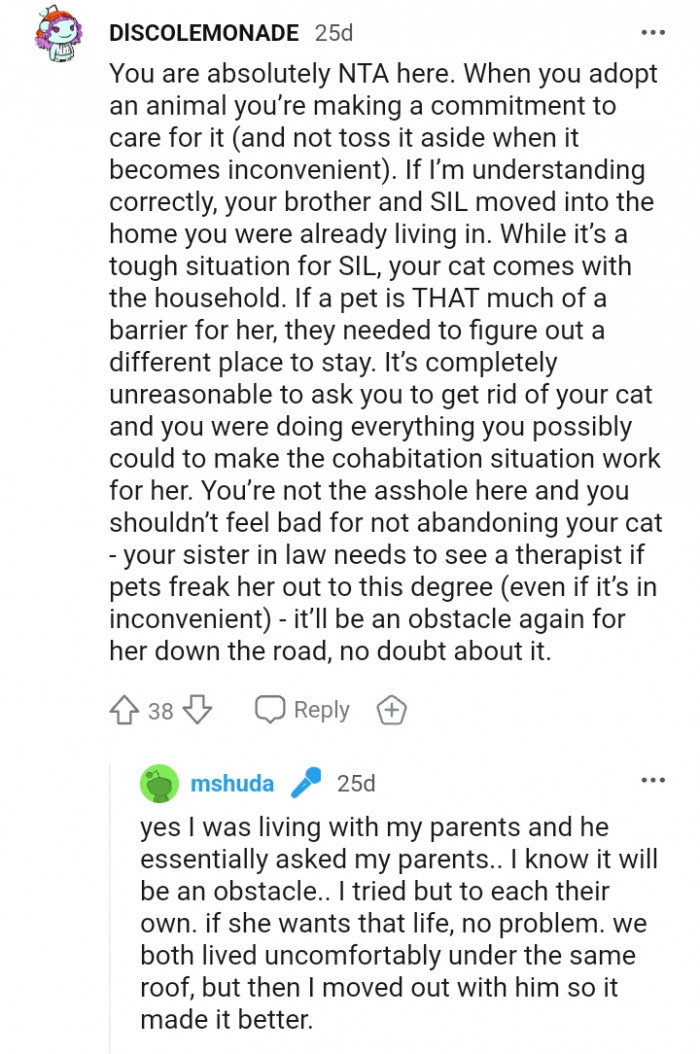 What she's asking you to do is completely unreasonable.