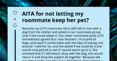 Lady Damps Roommate's Spirits By Insisting She Returns Dog Over Fear Issues