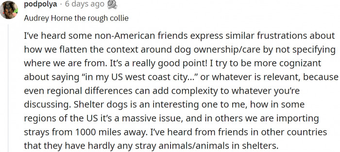 And Redditors agree with OP. There are huge differences even in the U.S.