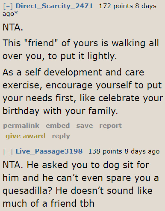 The Community Sided with the OP, Saying the Friend Isn't a True Friend.