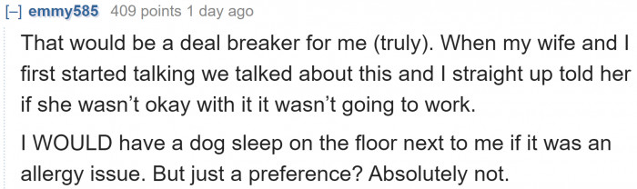 In some relationships, being a pet lover is a requirement.