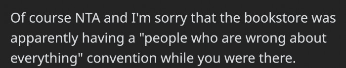 with the situation and left OP feeling worse