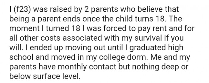 I was forced to pay rent