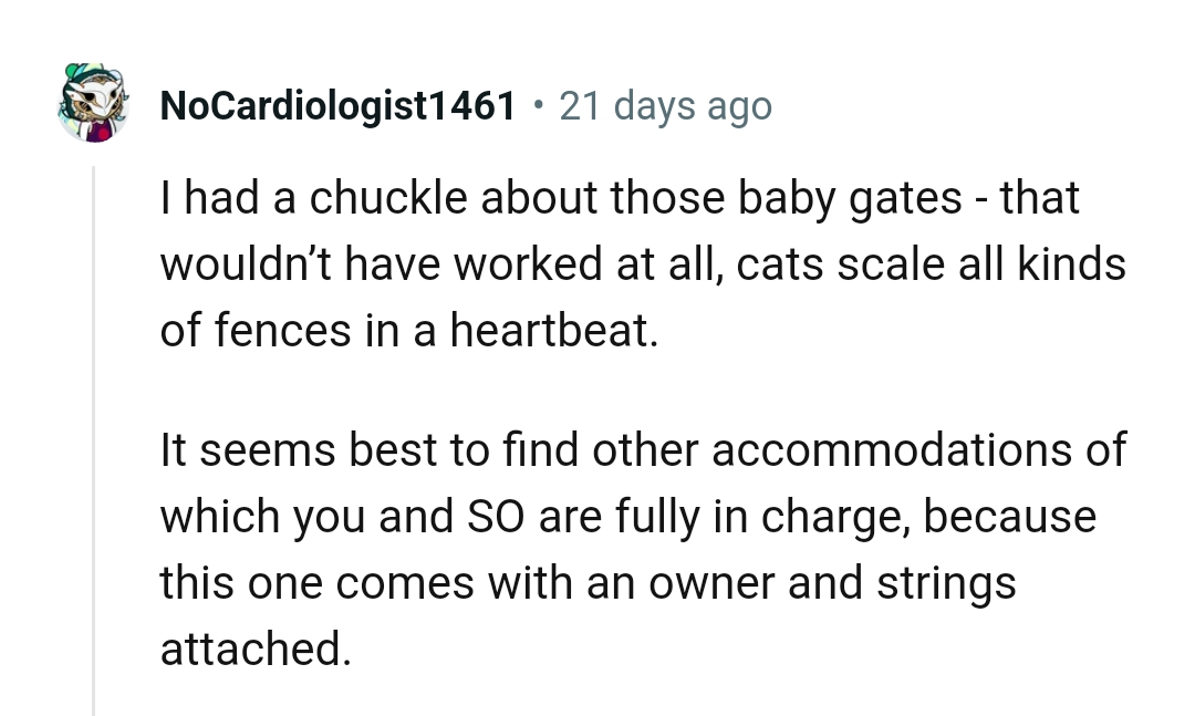 It Seems Best to Find Other Accommodations