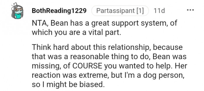 17. Bean has a great support system