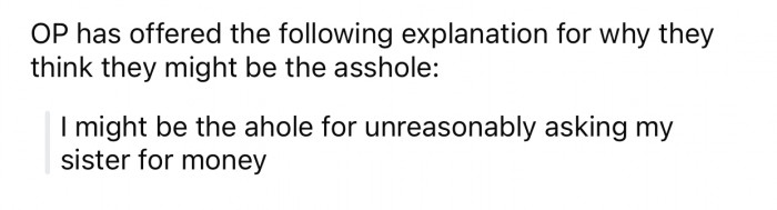 OP thinks she might potentially be the a-hole for the following reason.