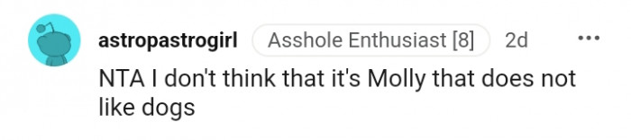 6. Molly seems to like dogs