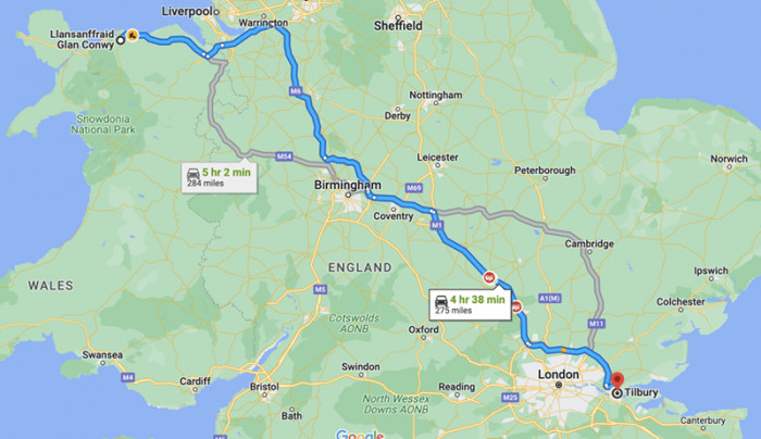 This is the distance the cat had traveled: