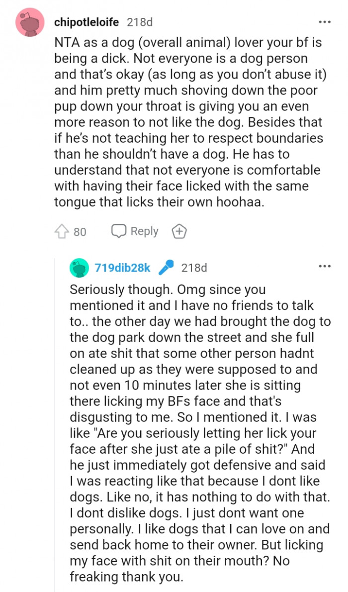 15. Not everyone is comfortable with having their faces licked