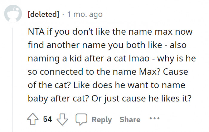 Rule number one: it has to be a name you *both* agree on.